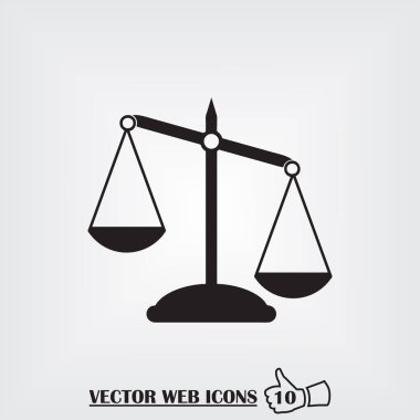 Ölçek web simgesi. Düz tasarım stili