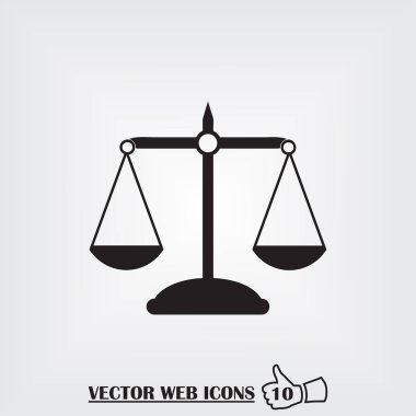 Ölçek web simgesi. Düz tasarım stili