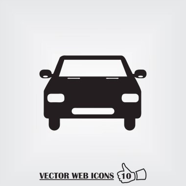 Vektör araba web simgesi. Düz tasarım stili