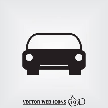 Vektör araba web simgesi. Düz tasarım stili