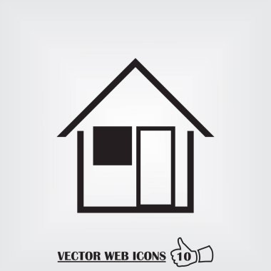 Ev web simgesi. Düz tasarım stili