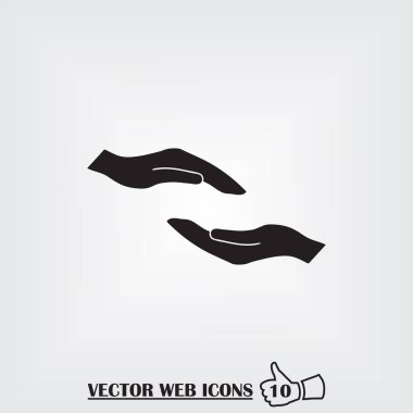 El web simgesi. Düz tasarım stili