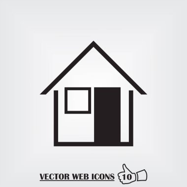 Ev web simgesi. Düz tasarım stili