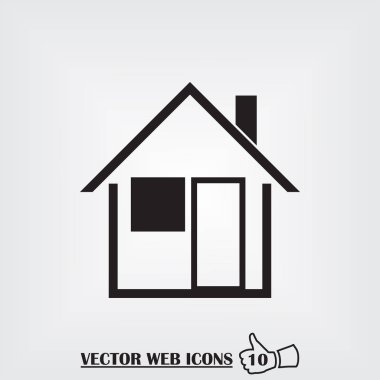 Ev web simgesi. Düz tasarım stili