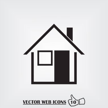 Ev web simgesi. Düz tasarım stili