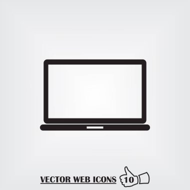 Monitör web simgesi. Düz tasarım stili