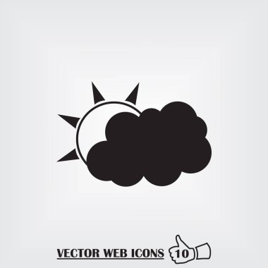 Bulut web simgesi. düz tasarım stili