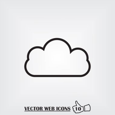 Bulut web simgesi. düz tasarım stili