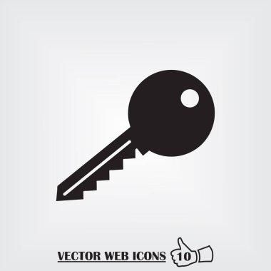 Anahtar web simgesi. Düz tasarım stili