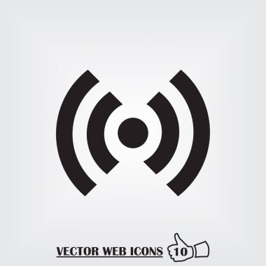 RSS simgesi düz stil ikonu. Vektör çizim