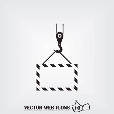 ekibimizi vinç kanca, kaldırma çalışmaları, tesisat işleri, Bina, tamamen düzenlenebilir vektör görüntü