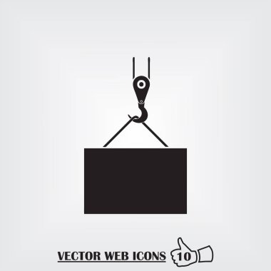 ekibimizi vinç kanca, kaldırma çalışmaları, tesisat işleri, Bina, tamamen düzenlenebilir vektör görüntü