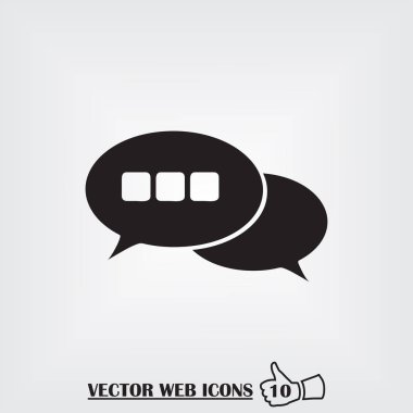 Sohbet web simgesi. Düz tasarım stili