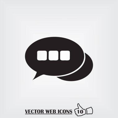 Sohbet web simgesi. Düz tasarım stili