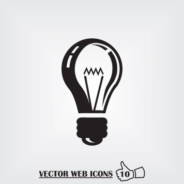 Ampul satırı web simgesi. Düz tasarım stili