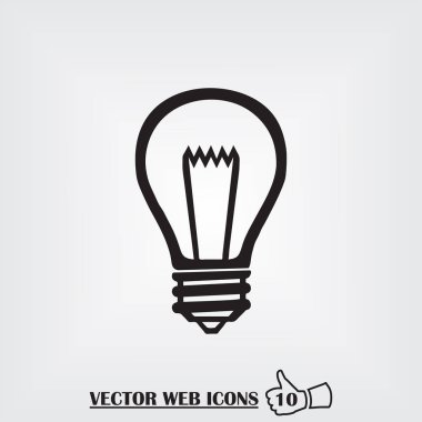 Ampul satırı web simgesi. Düz tasarım stili