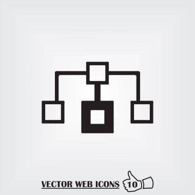 Akış şeması simge vektör.