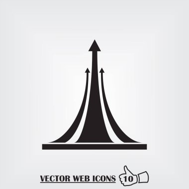 ok düz ikon vektör illüstrasyonu