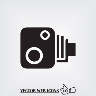 Kamera web simgesi. Düz tasarım stili