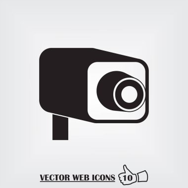 Kamera web simgesi. Düz tasarım stili