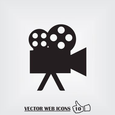 Kamera web simgesi. Düz tasarım stili