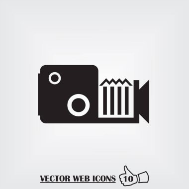 Kamera web simgesi. Düz tasarım stili
