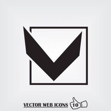 Onay web simgesi. Düz tasarım stili