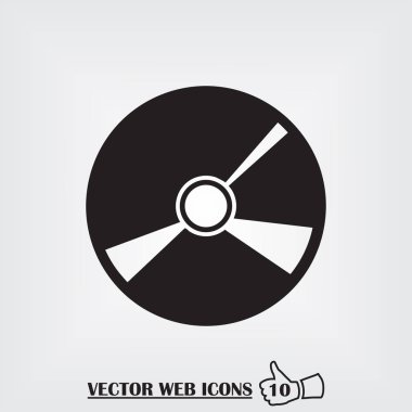 CD web simgesi. Düz tasarım stili