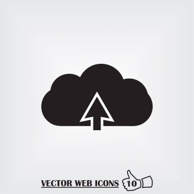 bulut veri web simgesi. Düz tasarım stili