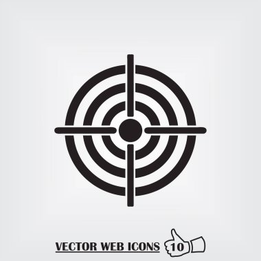 Hedef web simgesi. Düz tasarım stili