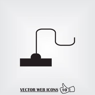 Elektrikli süpürge simgesi. Vektör konsept illüstrasyon tasarımı için.