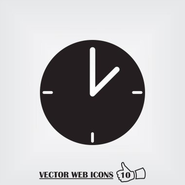 Saat web simgesi. Düz tasarım stili