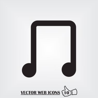 müzik notu vektör simgesi