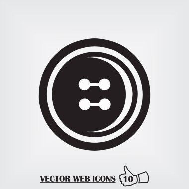 dikiş düğme web simgesi. Düz tasarım stili