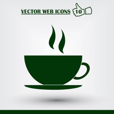 Meşrubat web simgesi. Düz tasarım stili