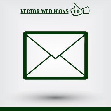 posta web simgesi. Düz tasarım stili