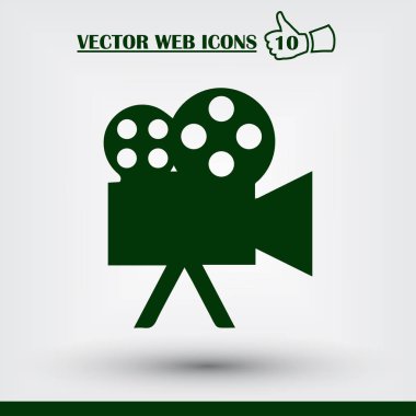 Kamera web simgesi. Düz tasarım stili