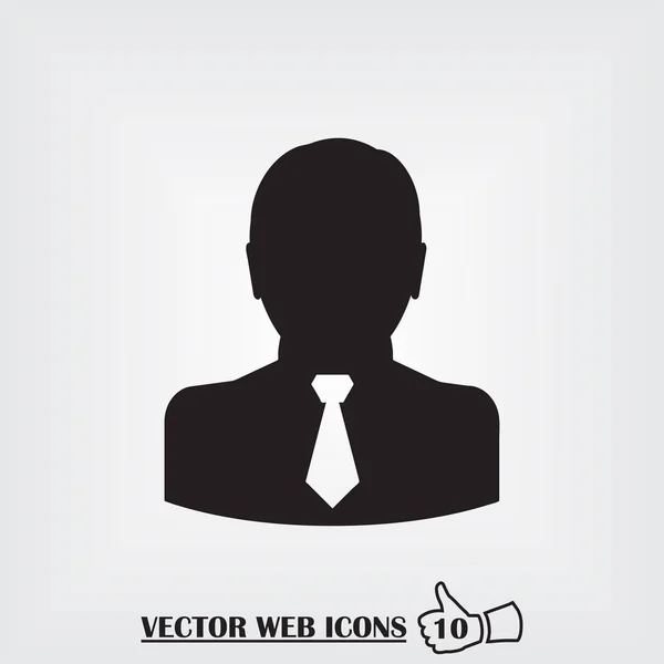 Icône web homme. Style design plat — Image vectorielle