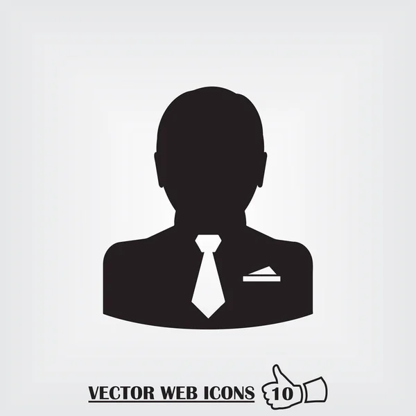 Man web icon. Плоский дизайн — стоковый вектор