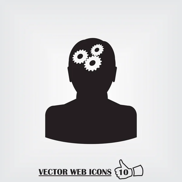 Hombre icono de la web. Estilo de diseño plano — Vector de stock