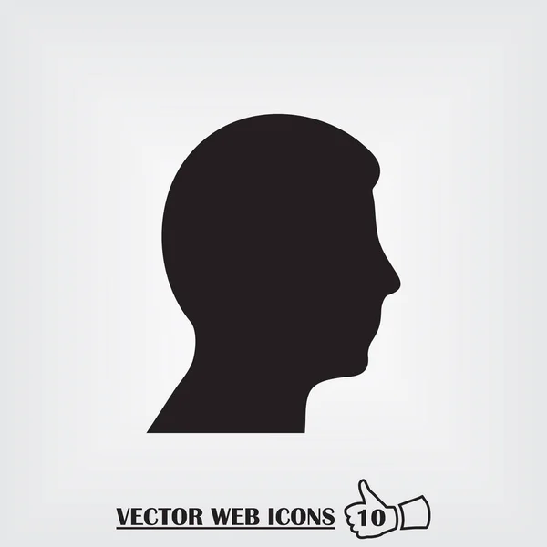 Icône web homme. Style design plat — Image vectorielle