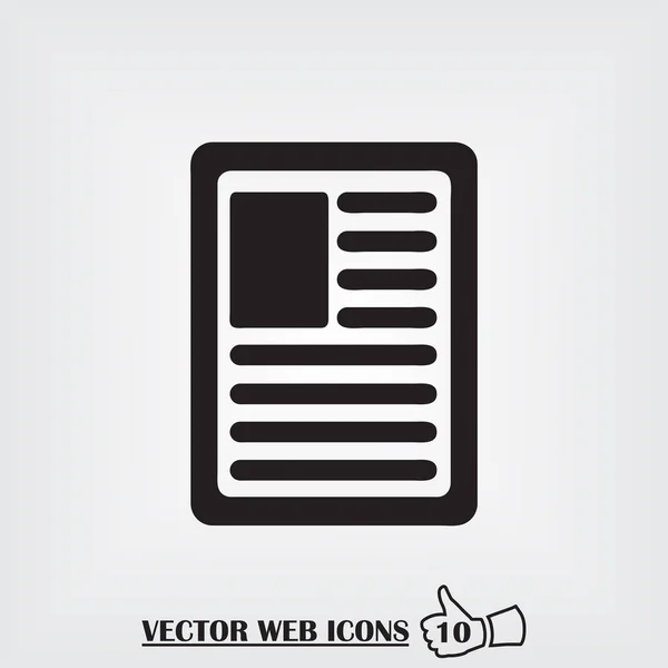 Clipboard ícone web. Estilo de design plano — Vetor de Stock