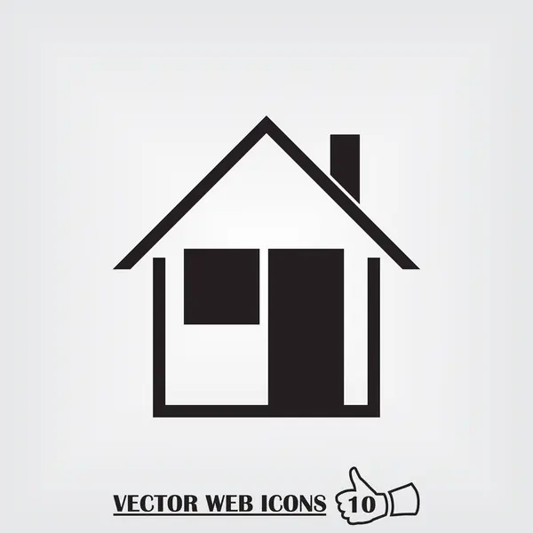 Home Web-Symbol. flacher Designstil — Stockvektor