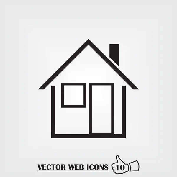 Home Web-Symbol. flacher Designstil — Stockvektor