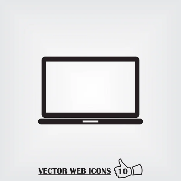 Monitor Web-Symbol. flacher Designstil — Stockvektor