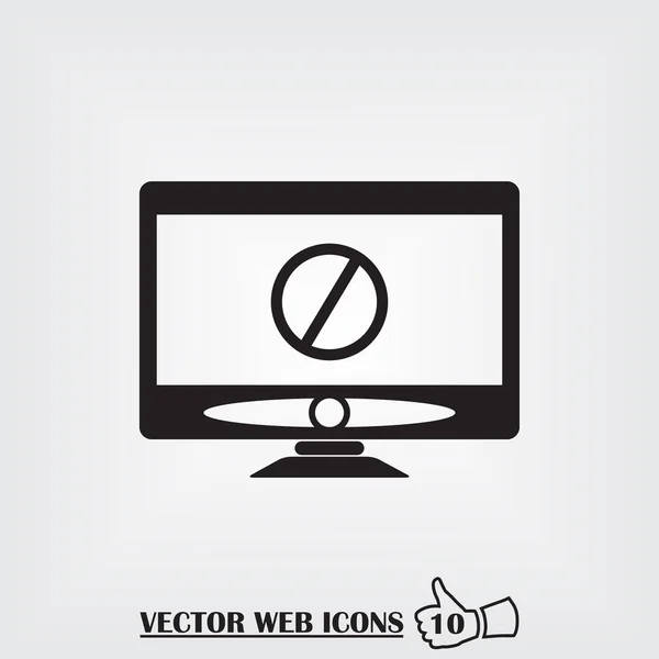 Monitor web icon. Flat design style — Stock Vector
