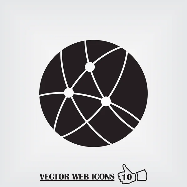 Sitio web icono. Estilo de diseño plano — Vector de stock
