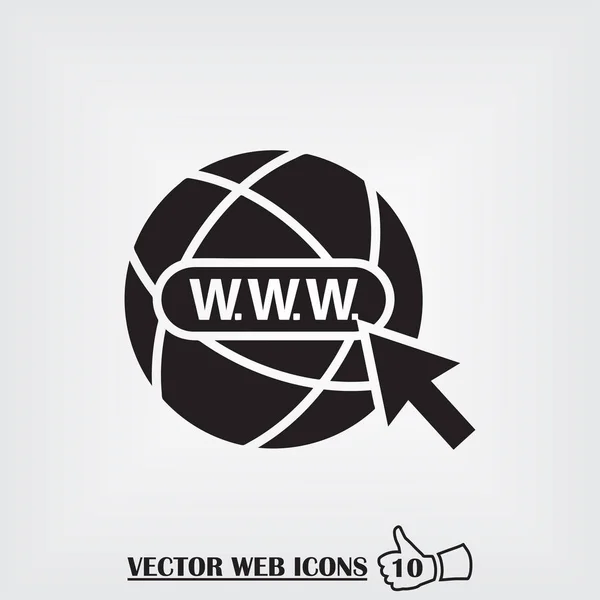Sitio web icono. Estilo de diseño plano — Vector de stock