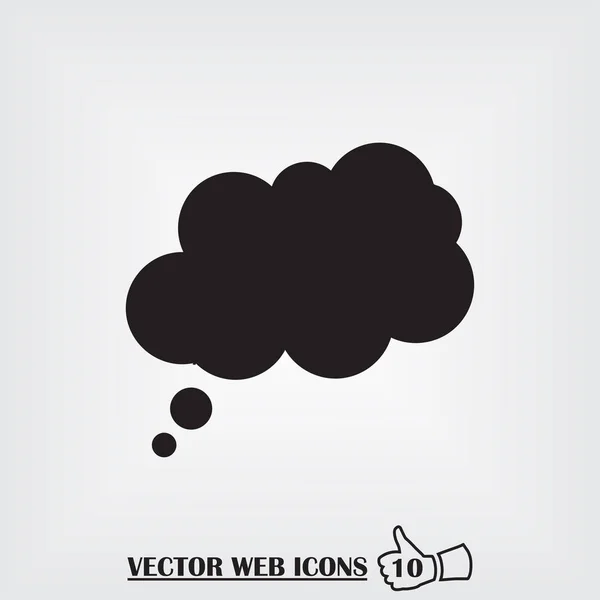 Cloud web icon. Flat design style — Stock Vector