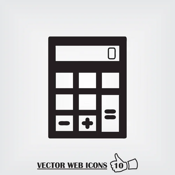 Значок калькулятора, векторная иллюстрация. стиль плоского дизайна — стоковый вектор